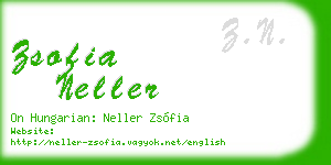 zsofia neller business card