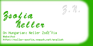 zsofia neller business card